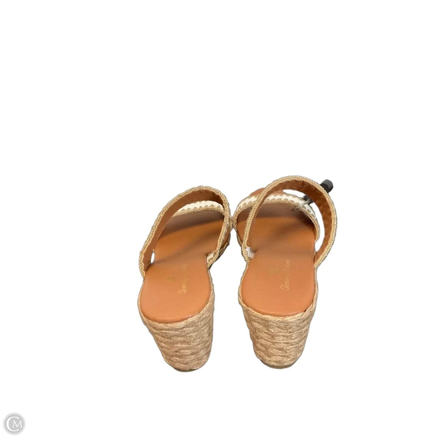 Sandals Heels Platform By Tommy Bahama In Brown & White, Size: 7.5