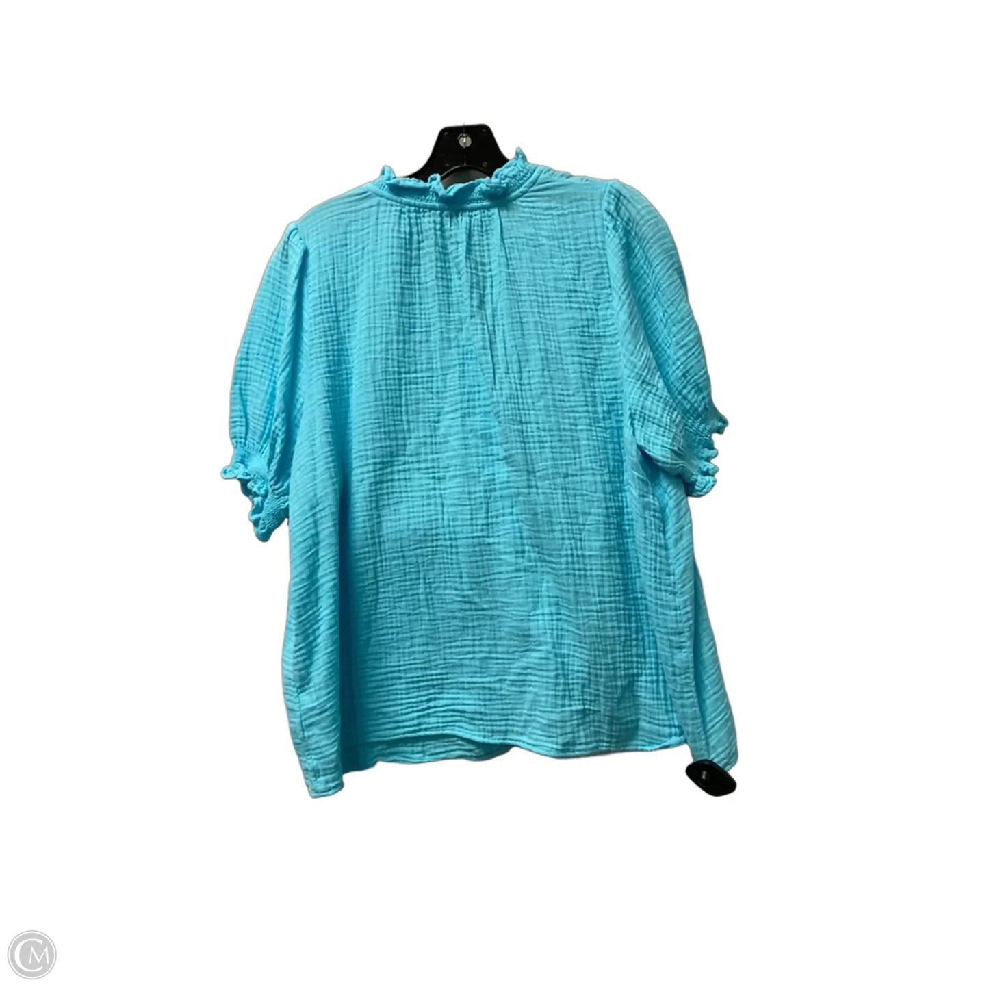 Top Short Sleeve By Talbots In Blue, Size: Xl