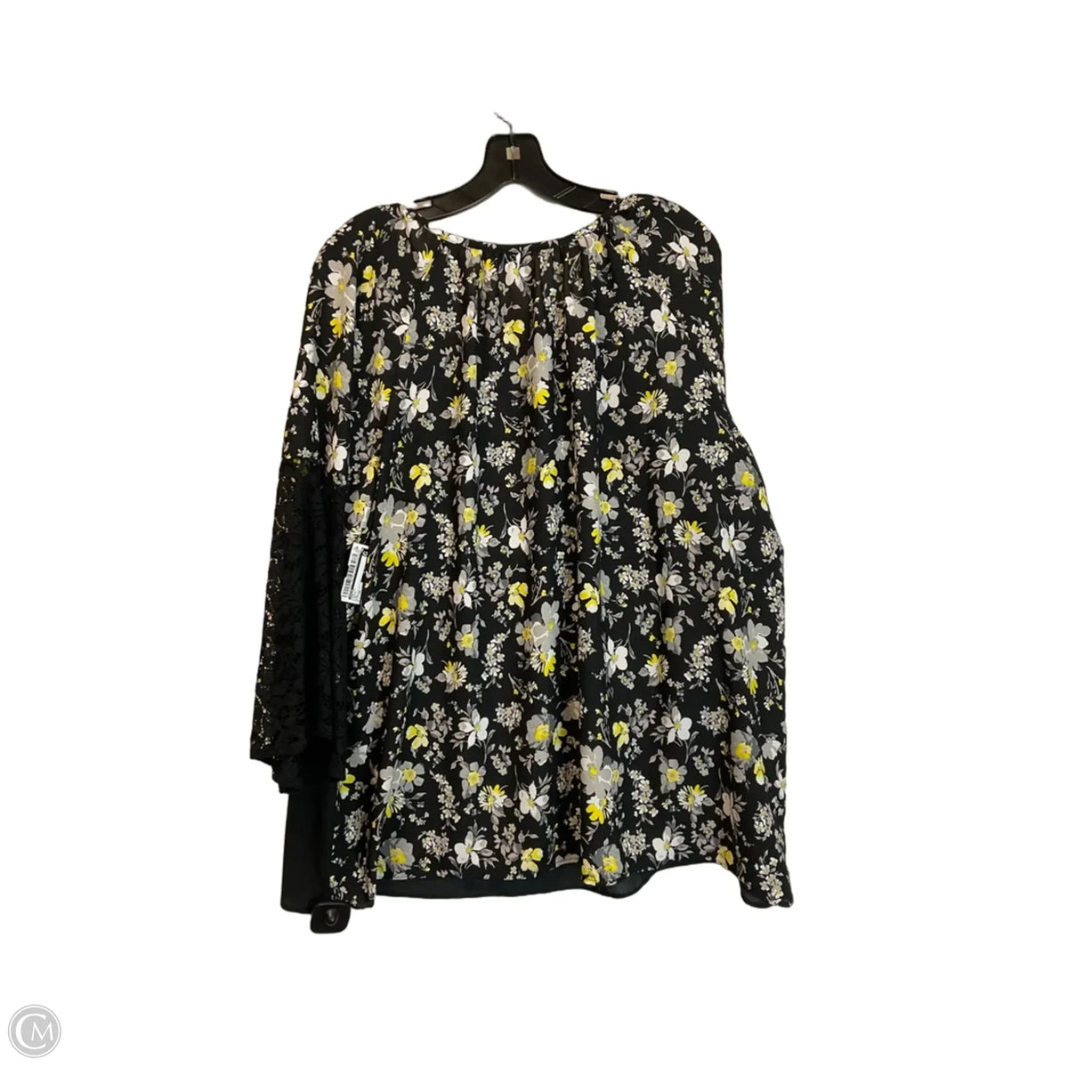 Top Long Sleeve By Cato In Black, Size: 1x