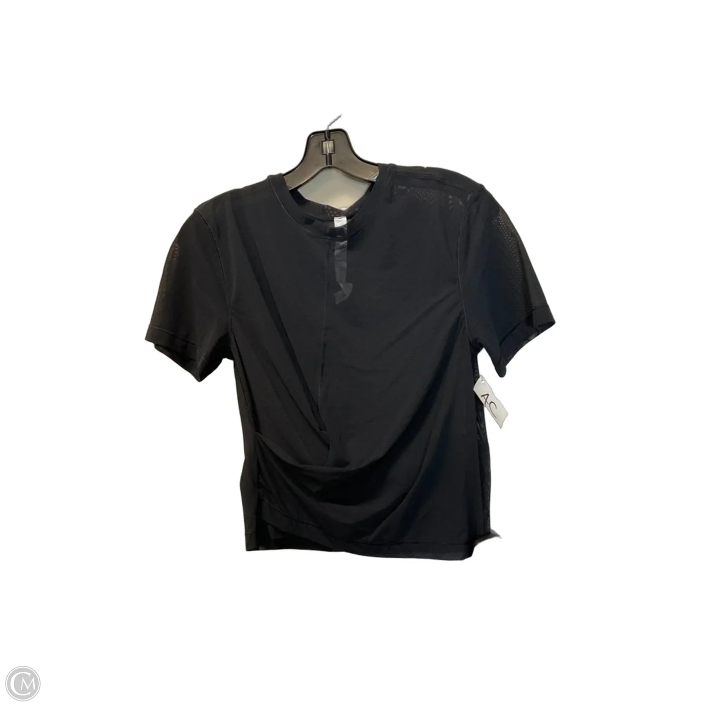 Athletic Top Short Sleeve By Lululemon In Black, Size: 2