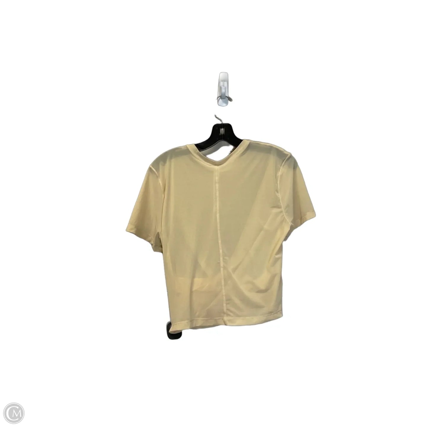 Athletic Top Short Sleeve By Lululemon In Cream, Size: 4