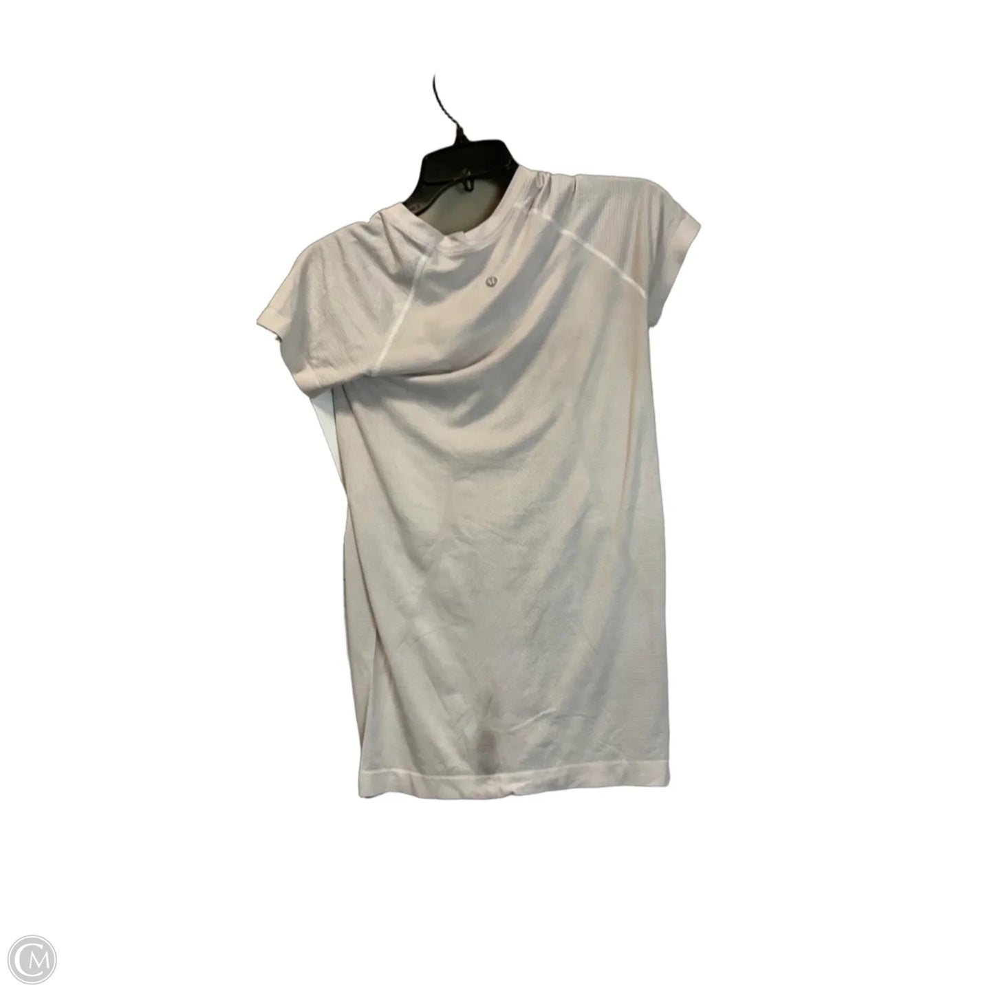 Athletic Top Short Sleeve By Lululemon In White, Size: 6