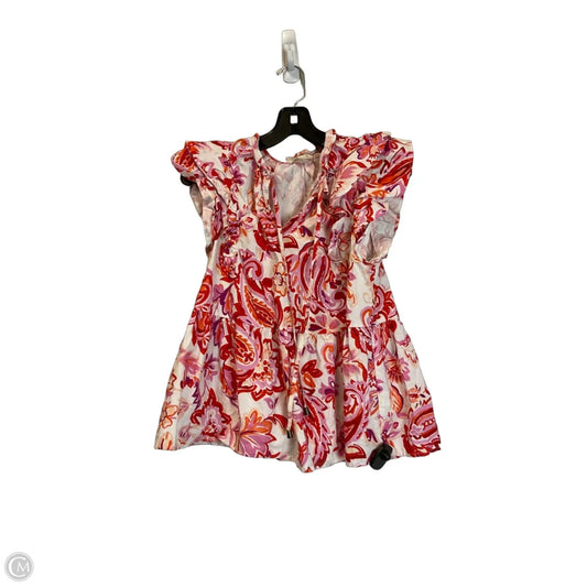 Top Sleeveless By Entro In Orange & Red, Size: S