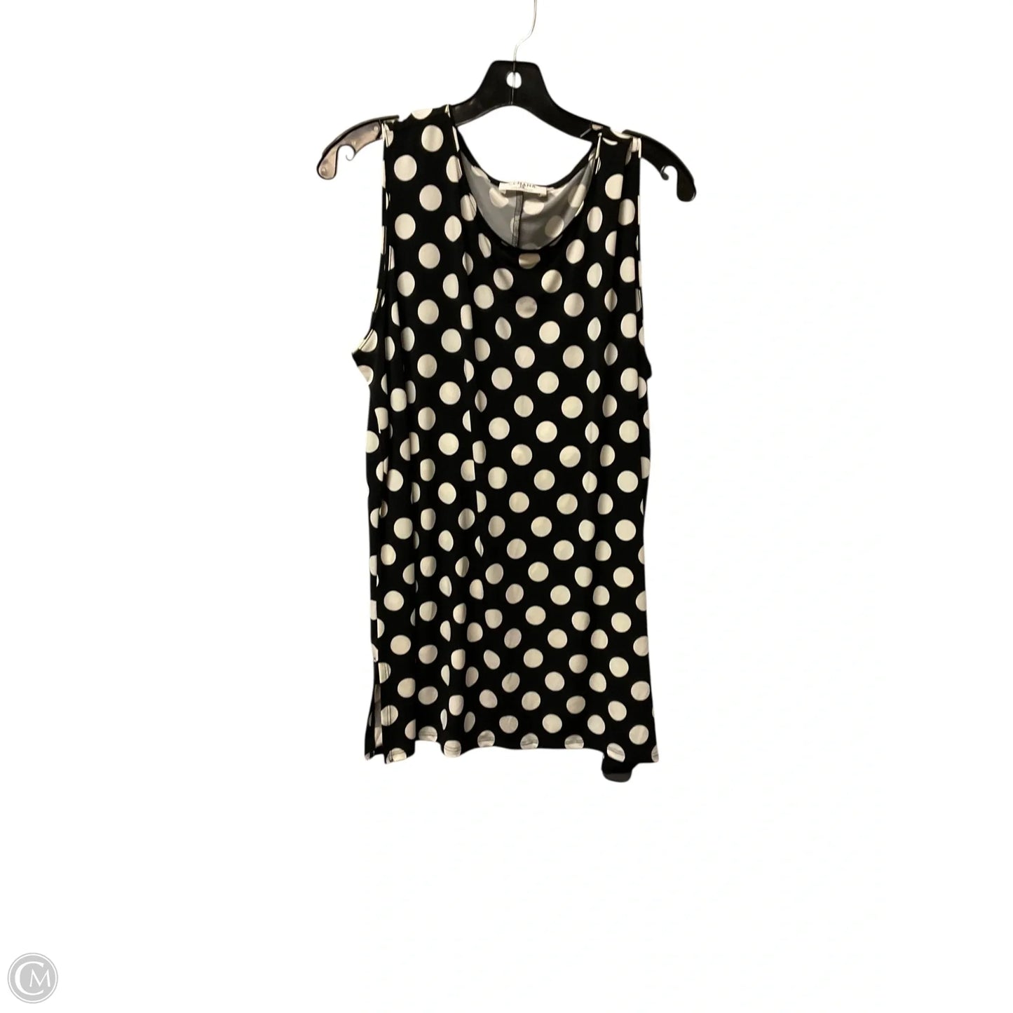 Top Sleeveless By Zenana Outfitters In Black & White, Size: 1x