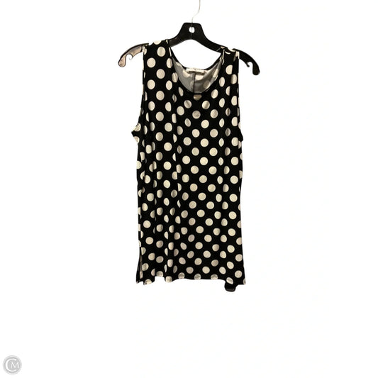 Top Sleeveless By Zenana Outfitters In Black & White, Size: 1x