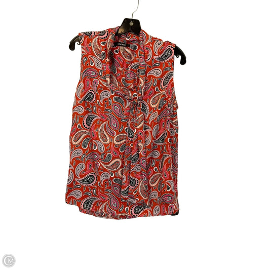 Top Sleeveless By Nine West In Orange, Size: L