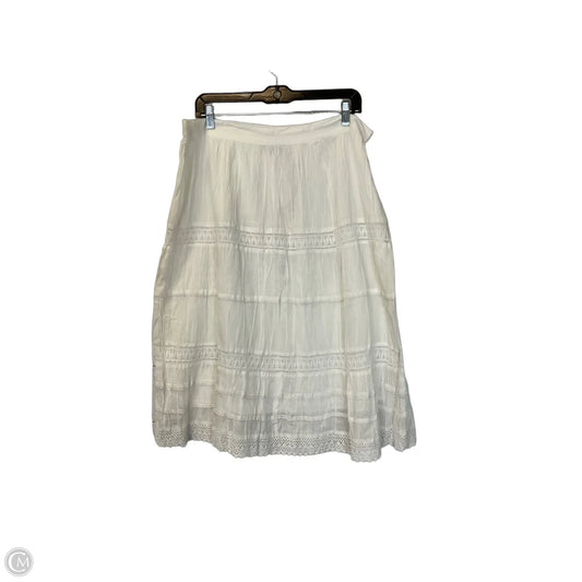 Skirt Maxi By Studio West In White, Size: Xl