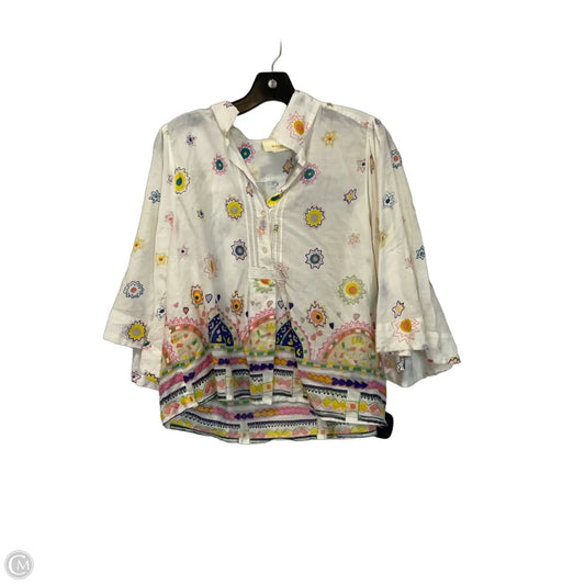 Top Short Sleeve By Maeve In Cream, Size: L