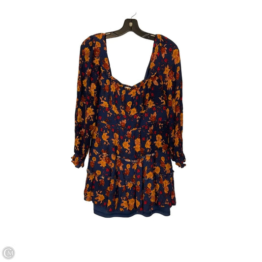 Dress Casual Short By Altard State In Blue & Orange, Size: M