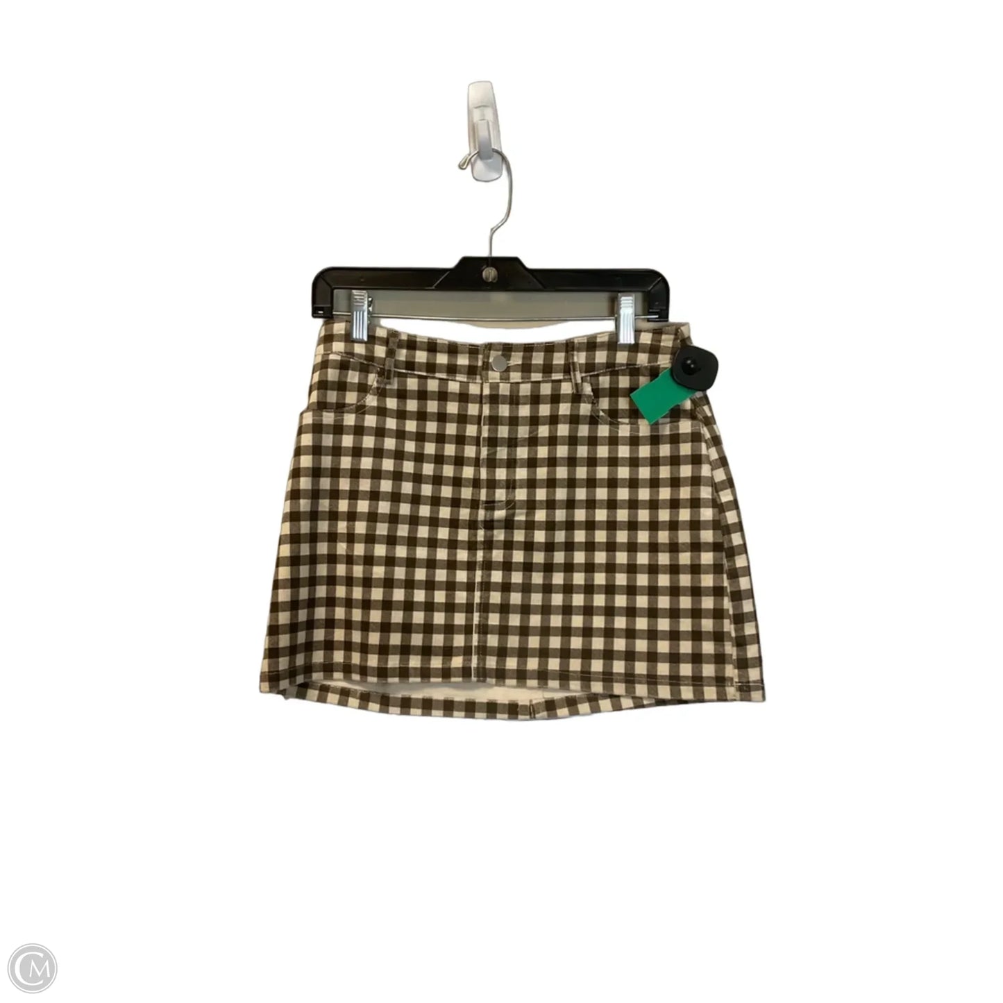 Skirt Midi By Le Lis In Brown & Cream, Size: M