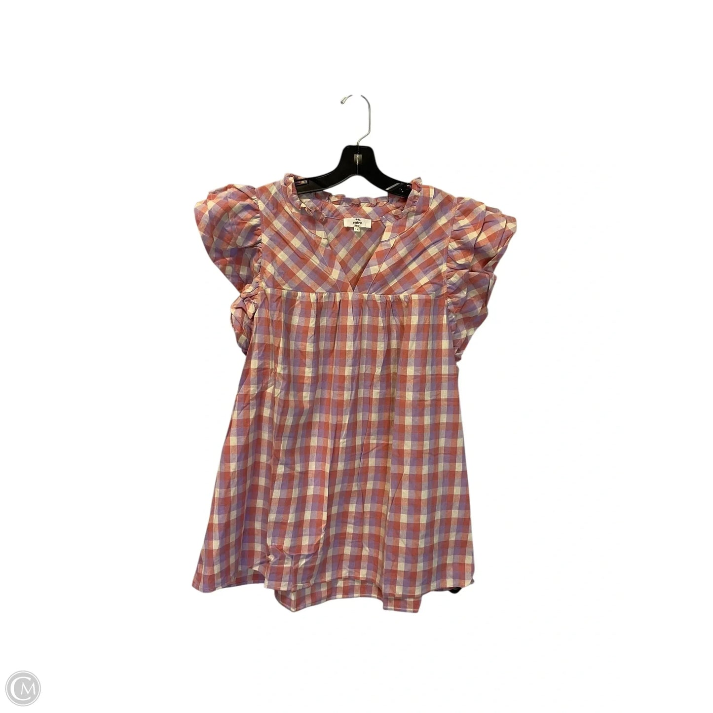 Top Sleeveless By Entro In Pink & Purple, Size: 1x