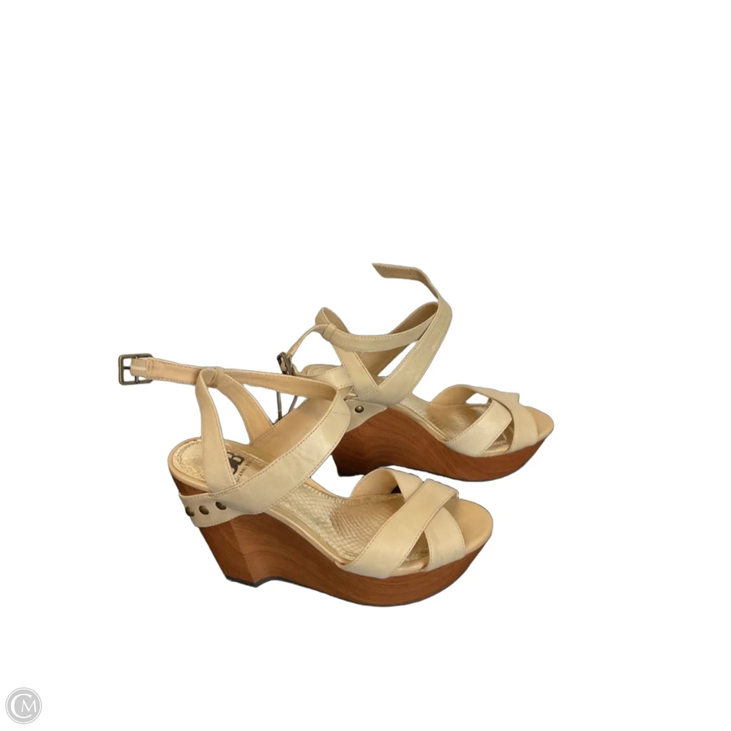 Shoes Heels Wedge By Gianni Bini In Beige, Size: 6