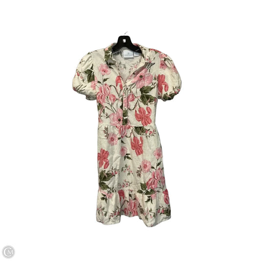 Dress Casual Short By Cynthia Rowley In Cream & Pink, Size: Xs