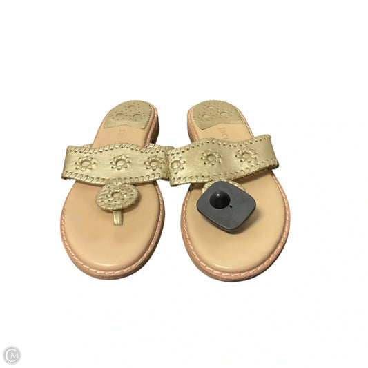 Sandals Flats By Jack Rogers In Gold, Size: 7.5