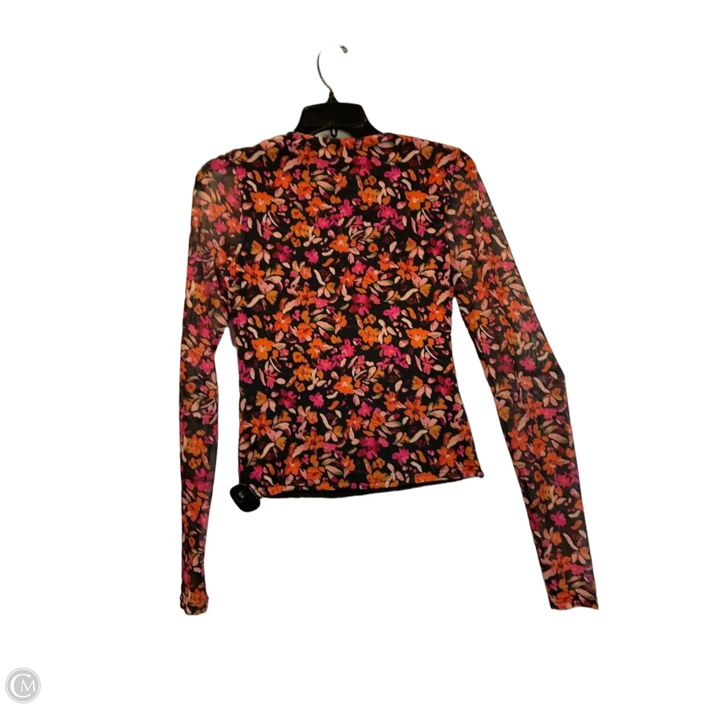 Top Long Sleeve By Minkpink In Orange & Pink, Size: S