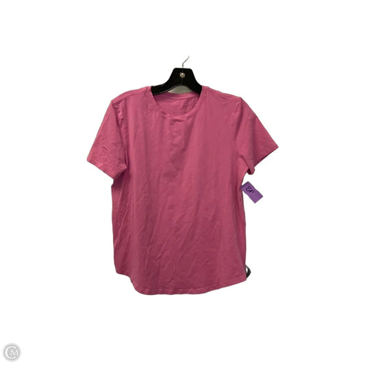 Athletic Top Short Sleeve By Lululemon In Pink, Size: S