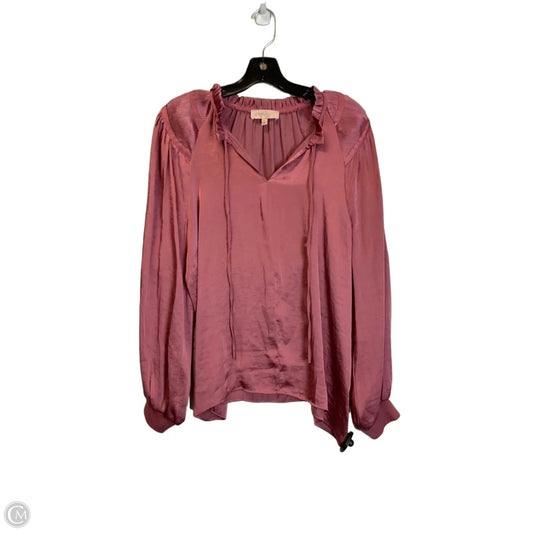 Top Long Sleeve By Philosophy In Pink, Size: L