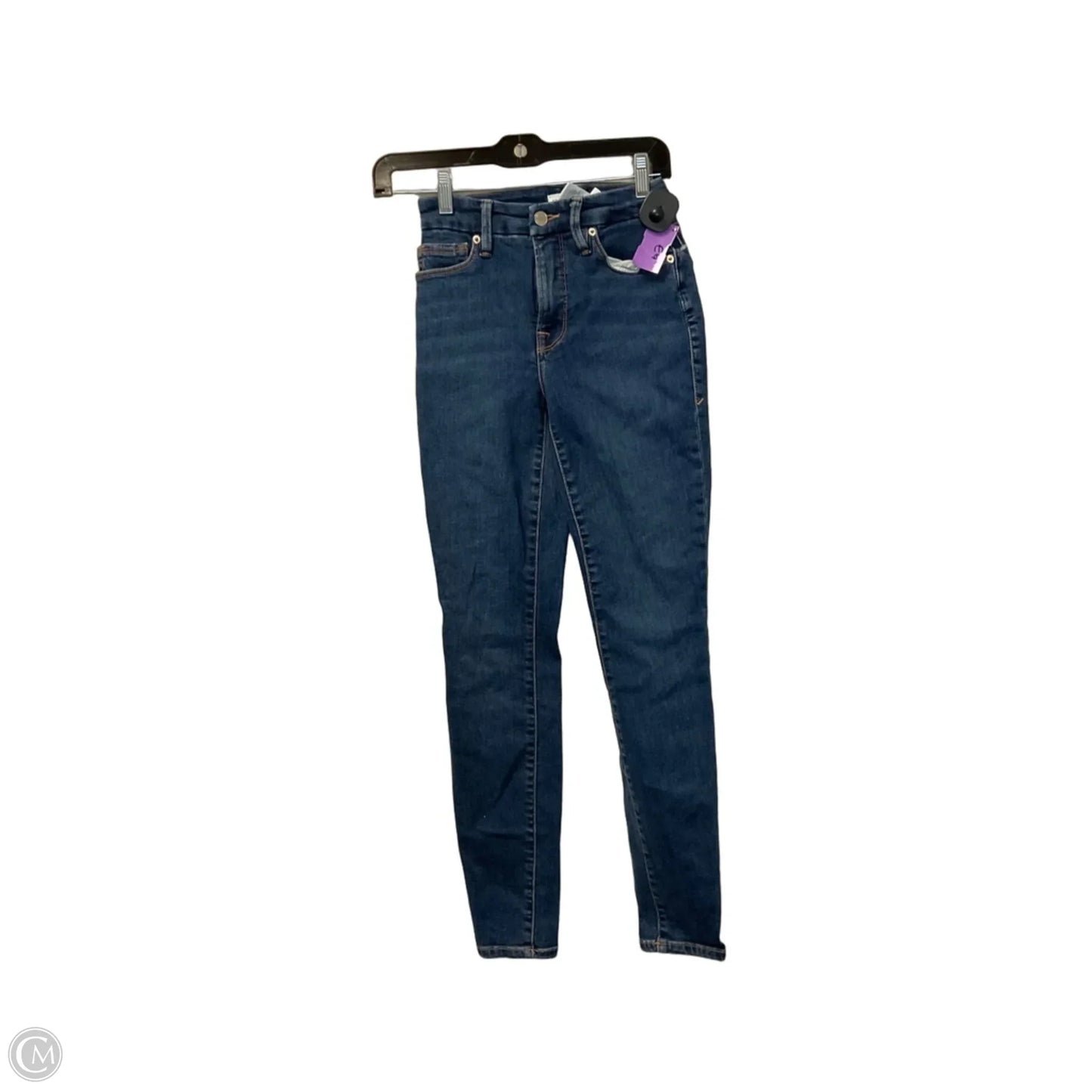 Jeans Skinny By Good American In Blue Denim, Size: 0