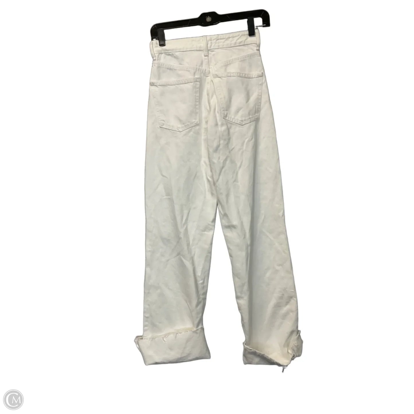 Jeans Straight By Zara In White Denim, Size: 0