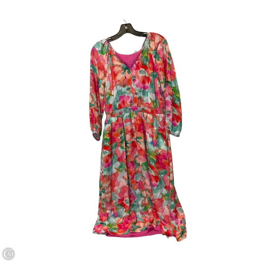 Dress Casual Midi By Soft Surroundings In Floral Print, Size: M