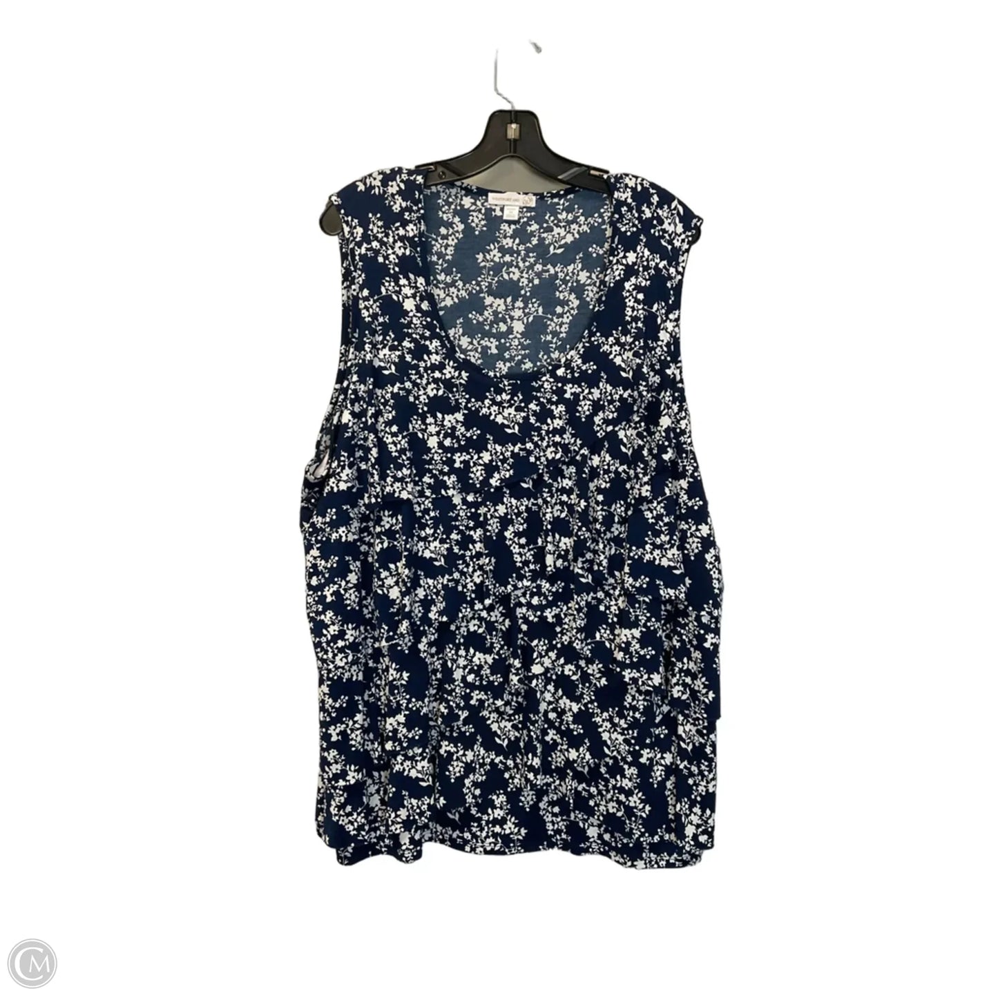 Top Sleeveless By Westport In Blue, Size: 3x