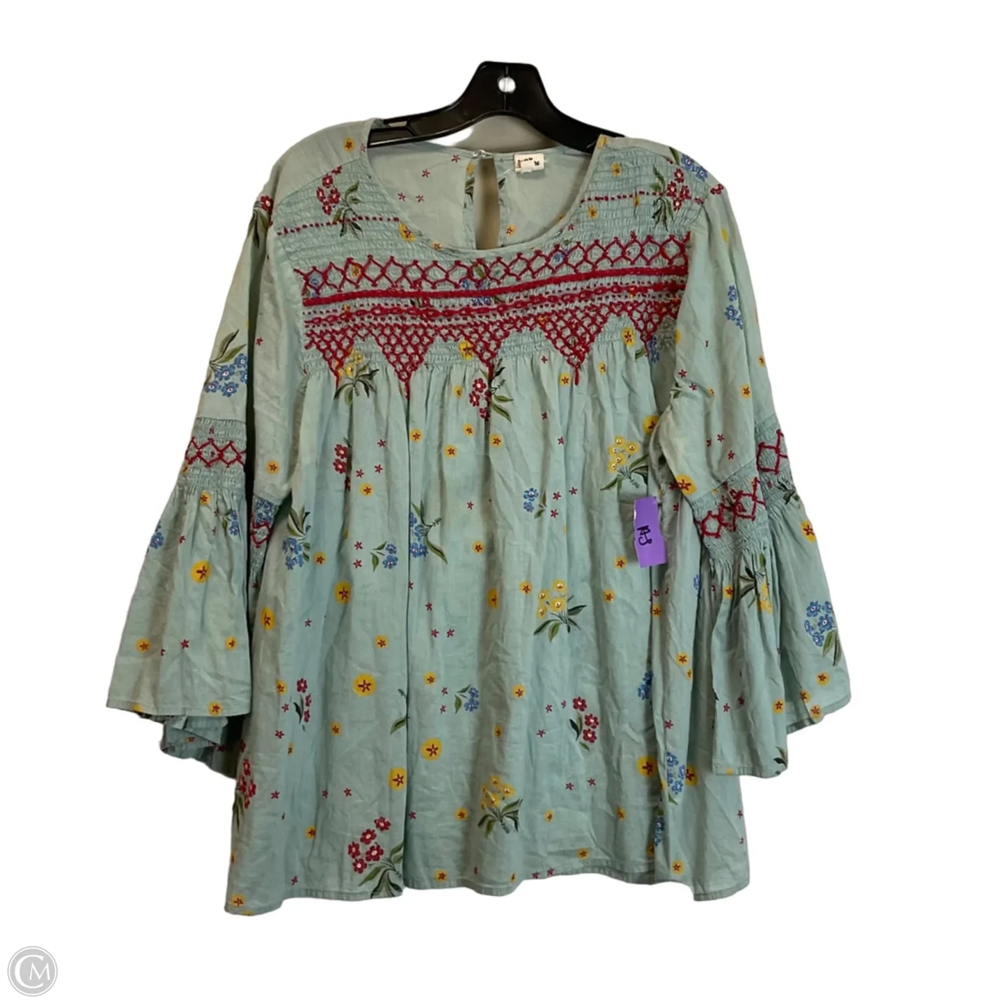 Top Long Sleeve By Ivy Jane In Green, Size: L