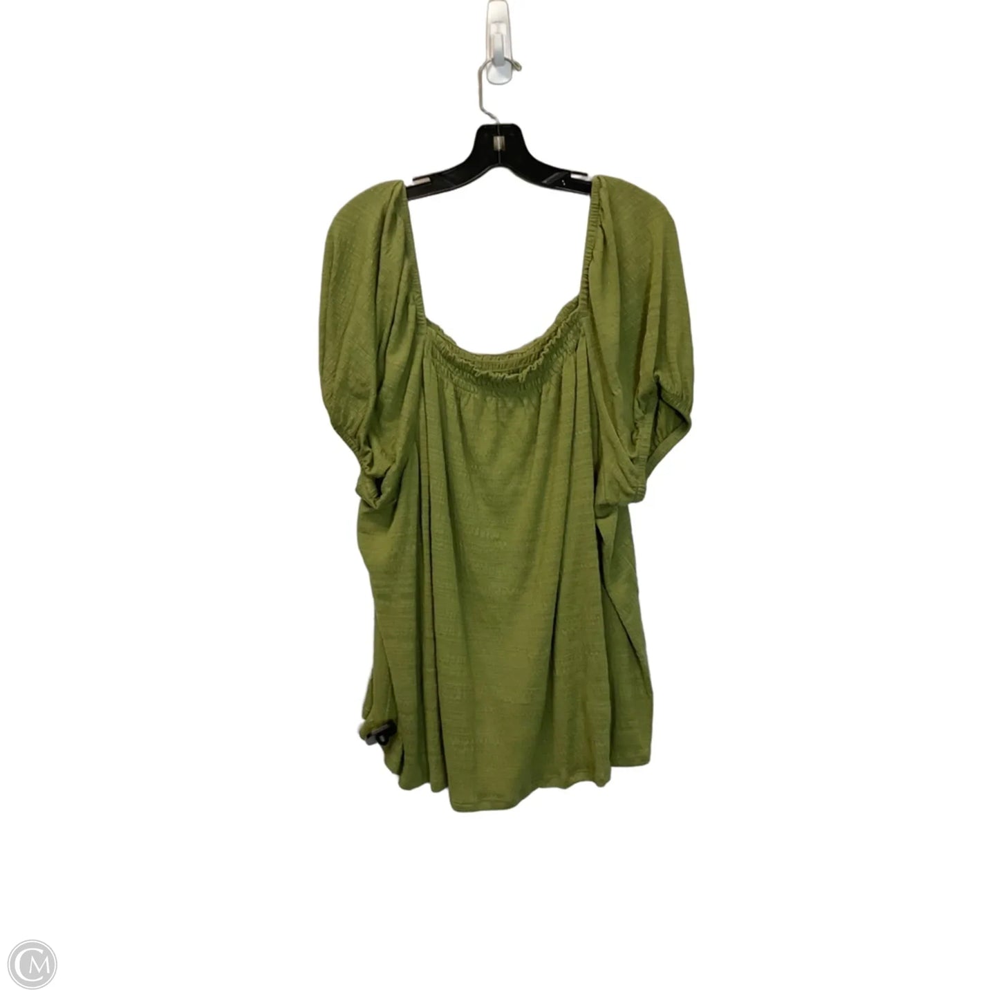 Top Short Sleeve By Wonderly In Green, Size: 3x