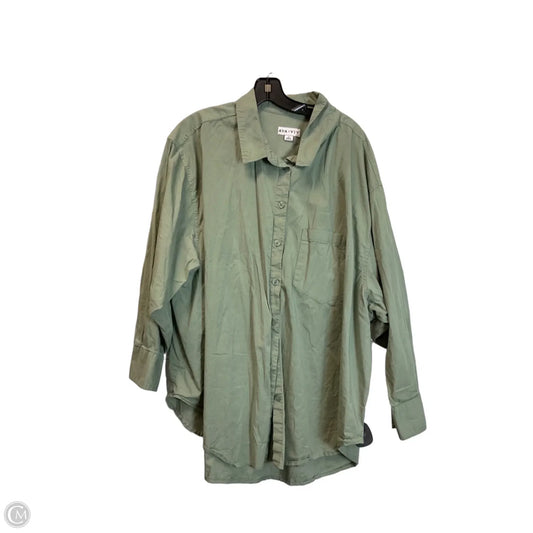Top Long Sleeve By Ava & Viv In Green, Size: 2x