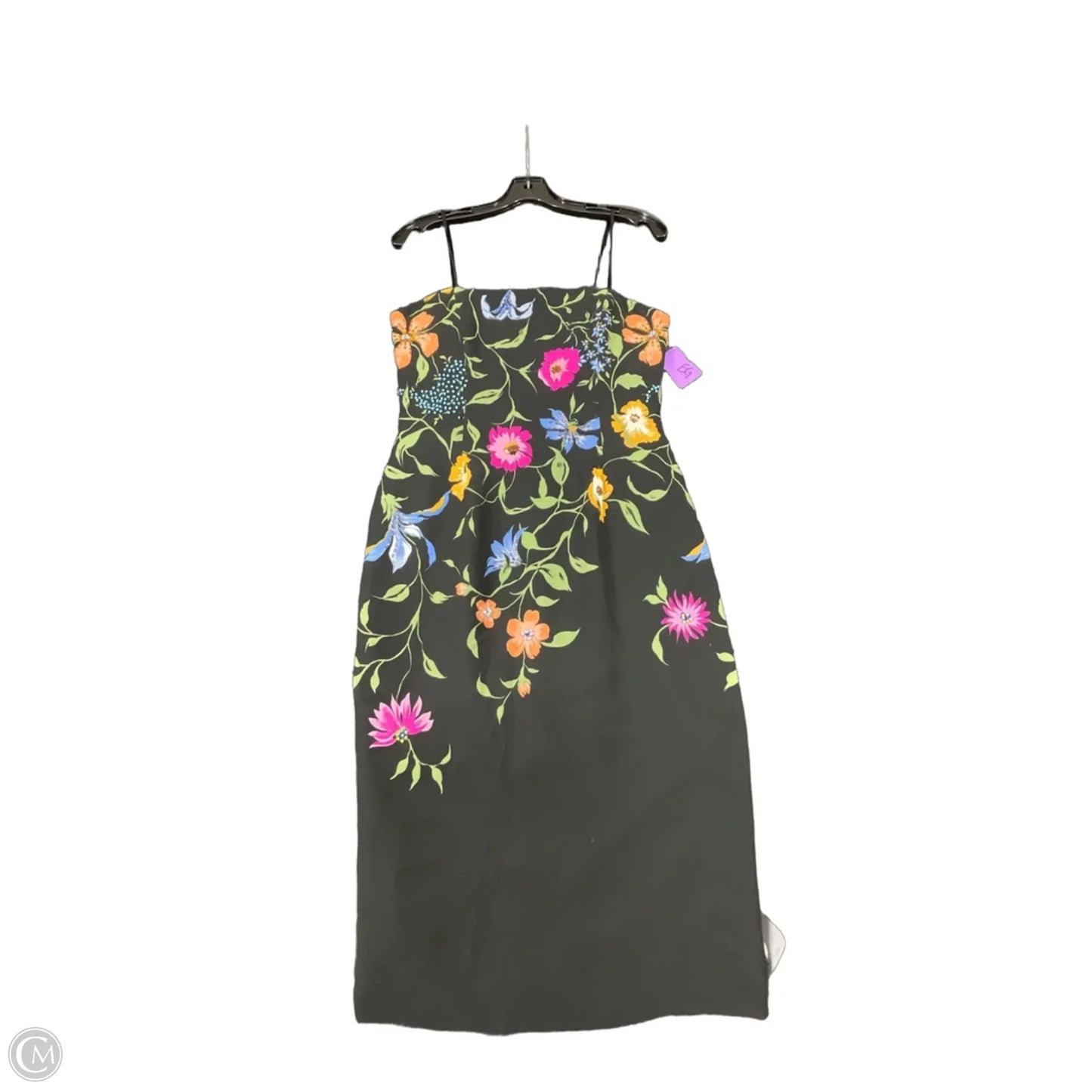 Dress Casual Short By Adrianna Papell In Black & Green, Size: 4