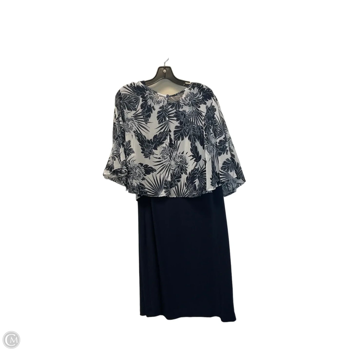 Dress Casual Midi By Connected Apparel In Navy, Size: 16