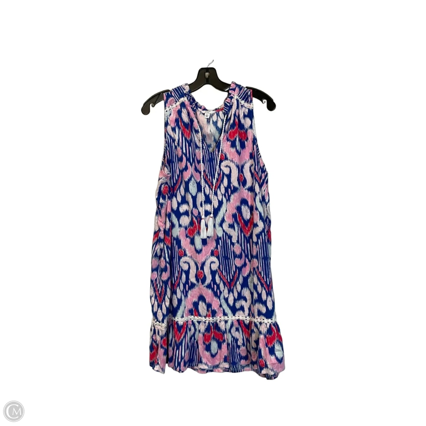 Dress Casual Short By Crown And Ivy In Blue & Pink, Size: L