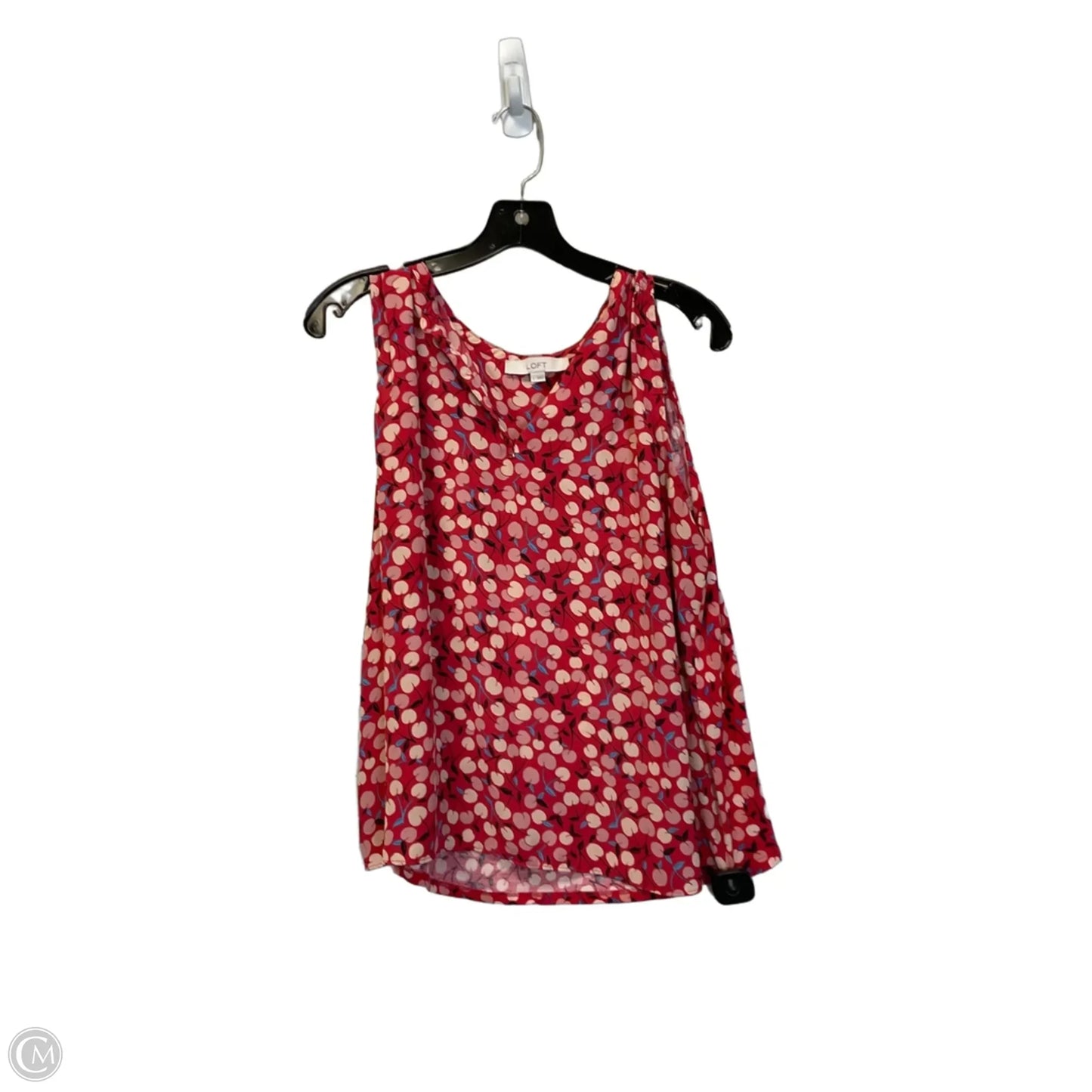 Top Sleeveless By Loft In Red, Size: L