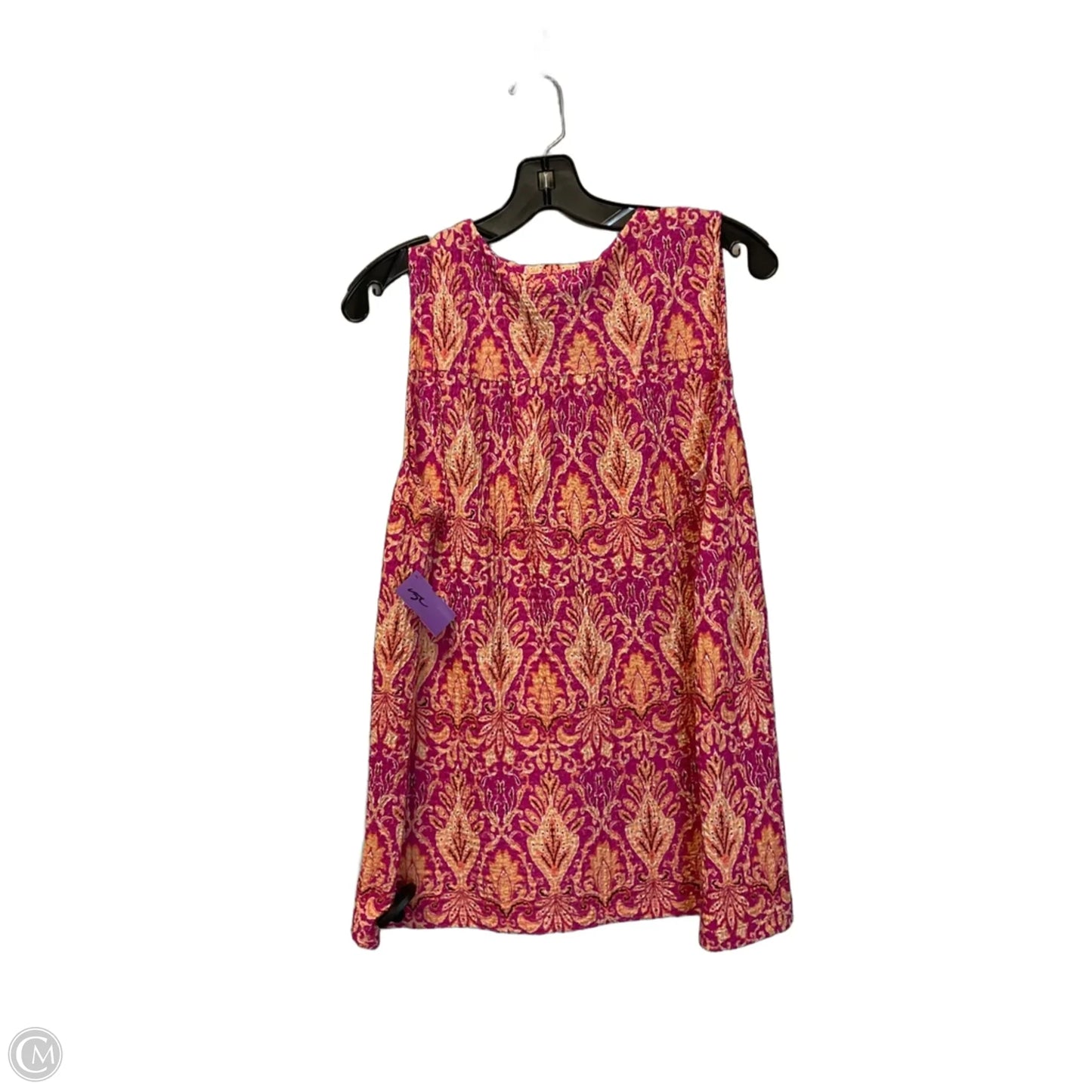 Top Sleeveless By Loft In Pink, Size: L