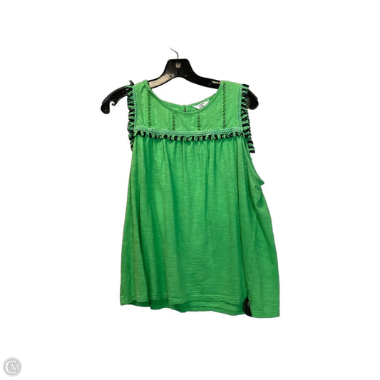 Top Sleeveless By Crown And Ivy In Green, Size: L