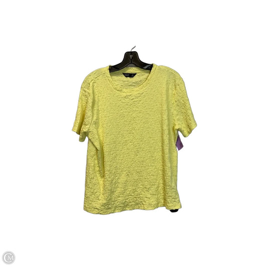Top Short Sleeve By Simply Vera In Yellow, Size: Xl
