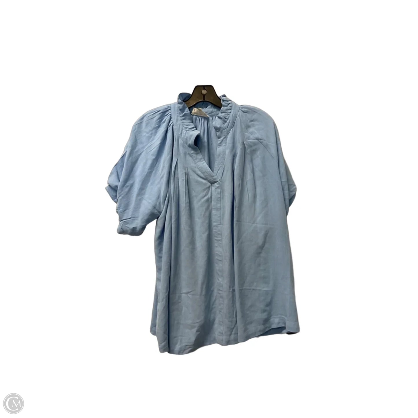 Top Short Sleeve By Umgee In Blue, Size: L