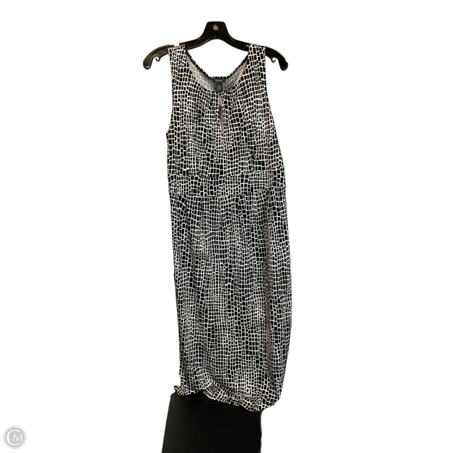 Dress Casual Midi By Kenneth Cole Reaction In Black & White, Size: L