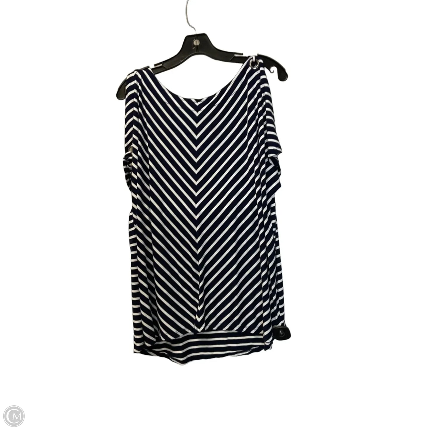 Top 3/4 Sleeve Basic By Chicos In Navy, Size: Xl