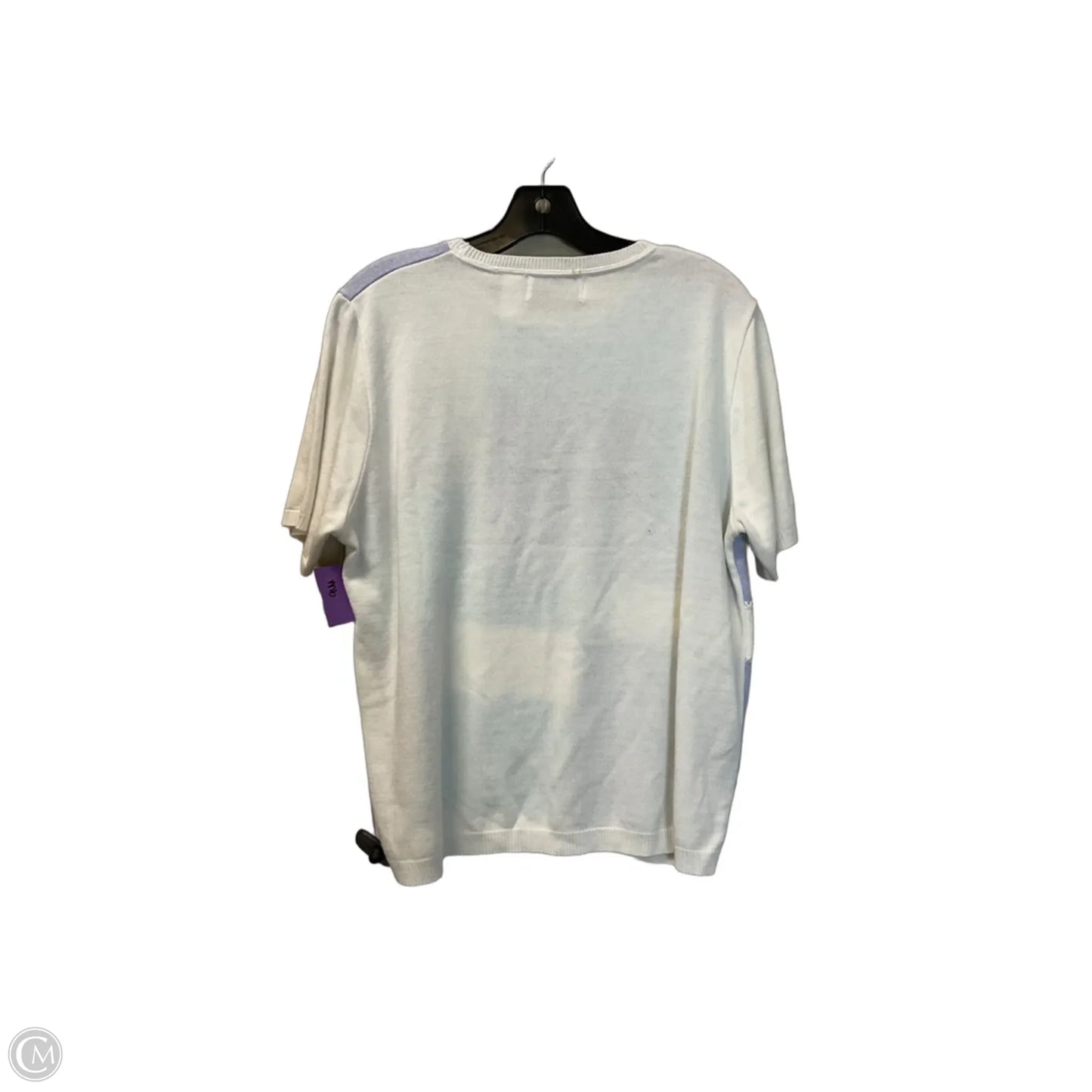 Top Short Sleeve By Alfred Dunner In Blue & Purple, Size: L