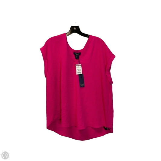 Top Short Sleeve By Rachel Roy In Pink, Size: Xl
