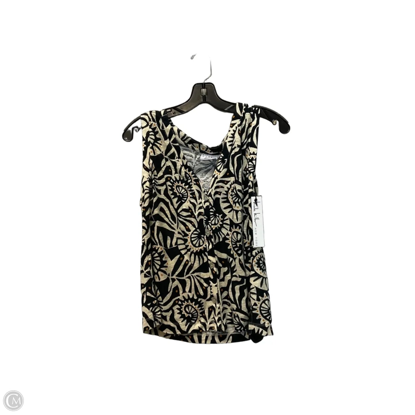 Top Sleeveless By Nicole Miller In Cream, Size: L