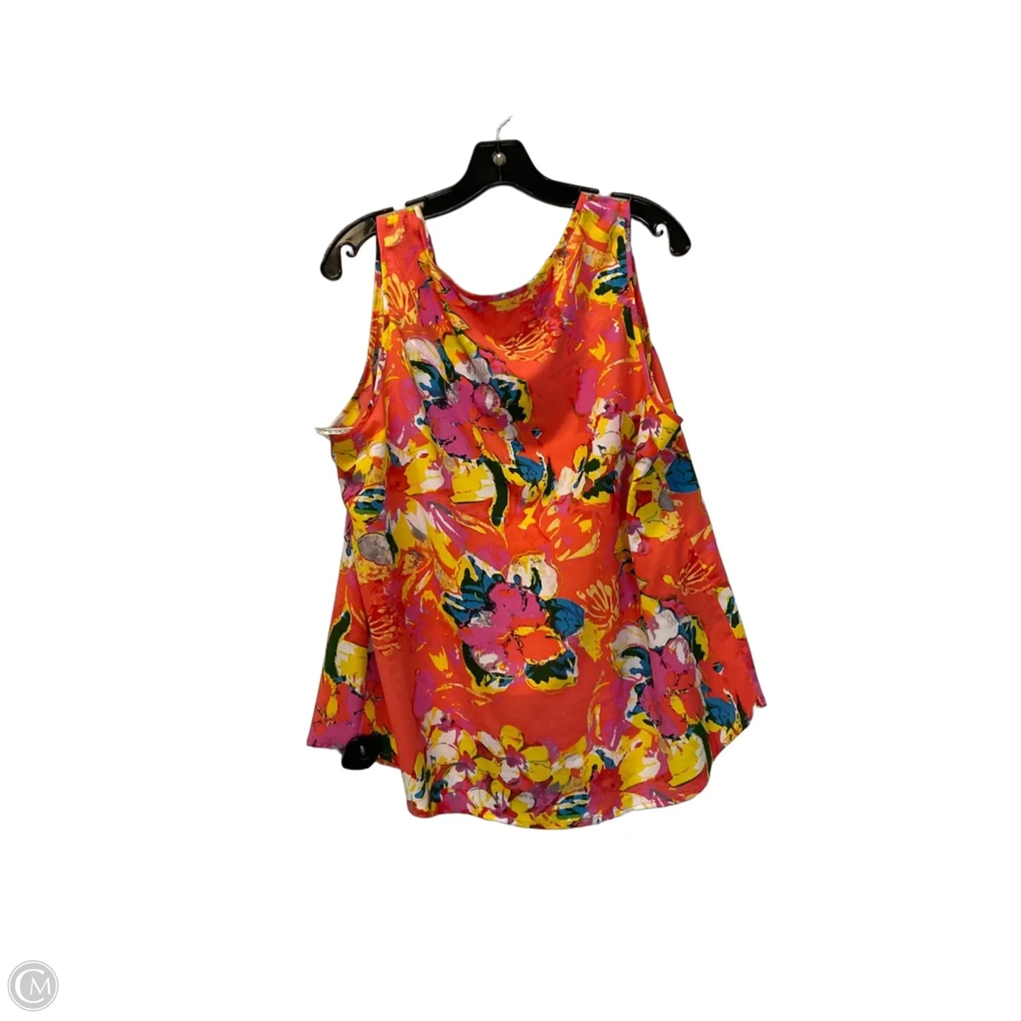 Top Sleeveless By Dalia In Orange, Size: 1x