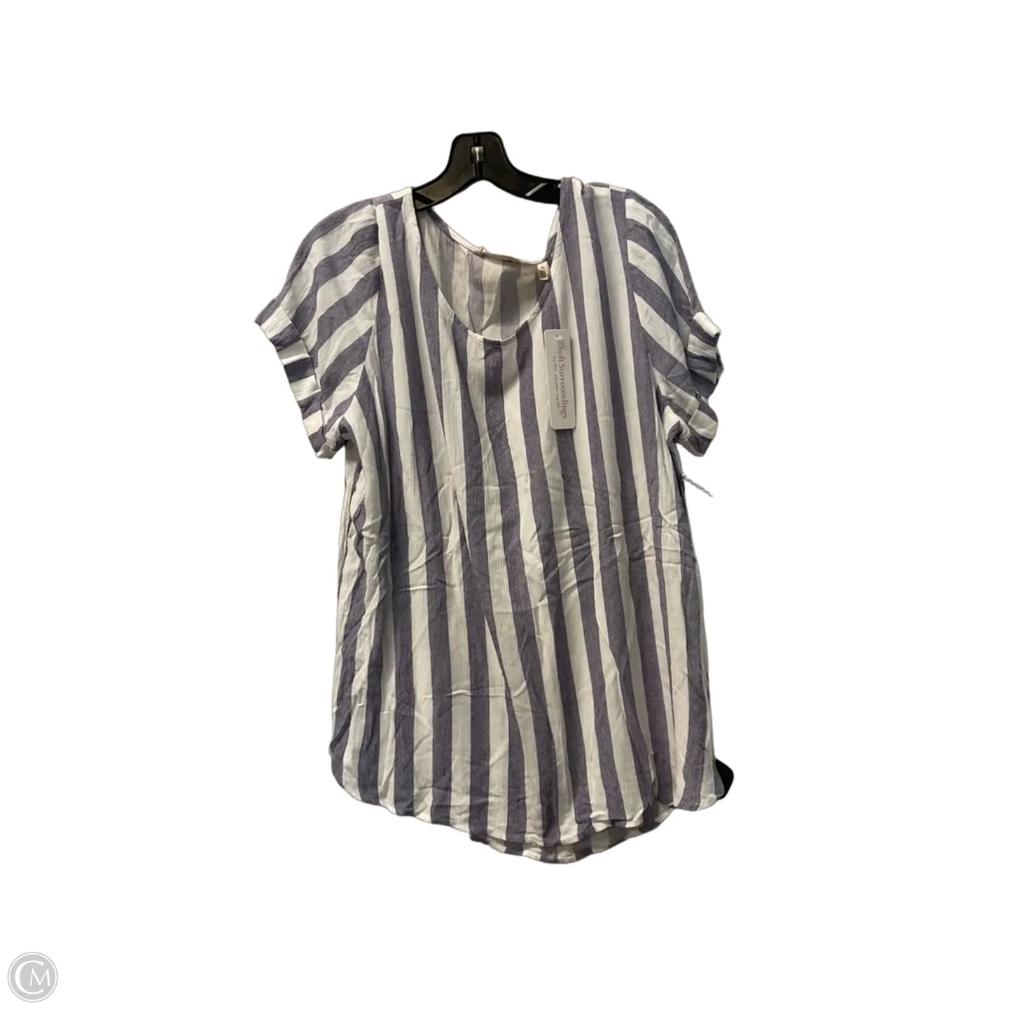Top Short Sleeve By Soft Surroundings In Purple, Size: Xl