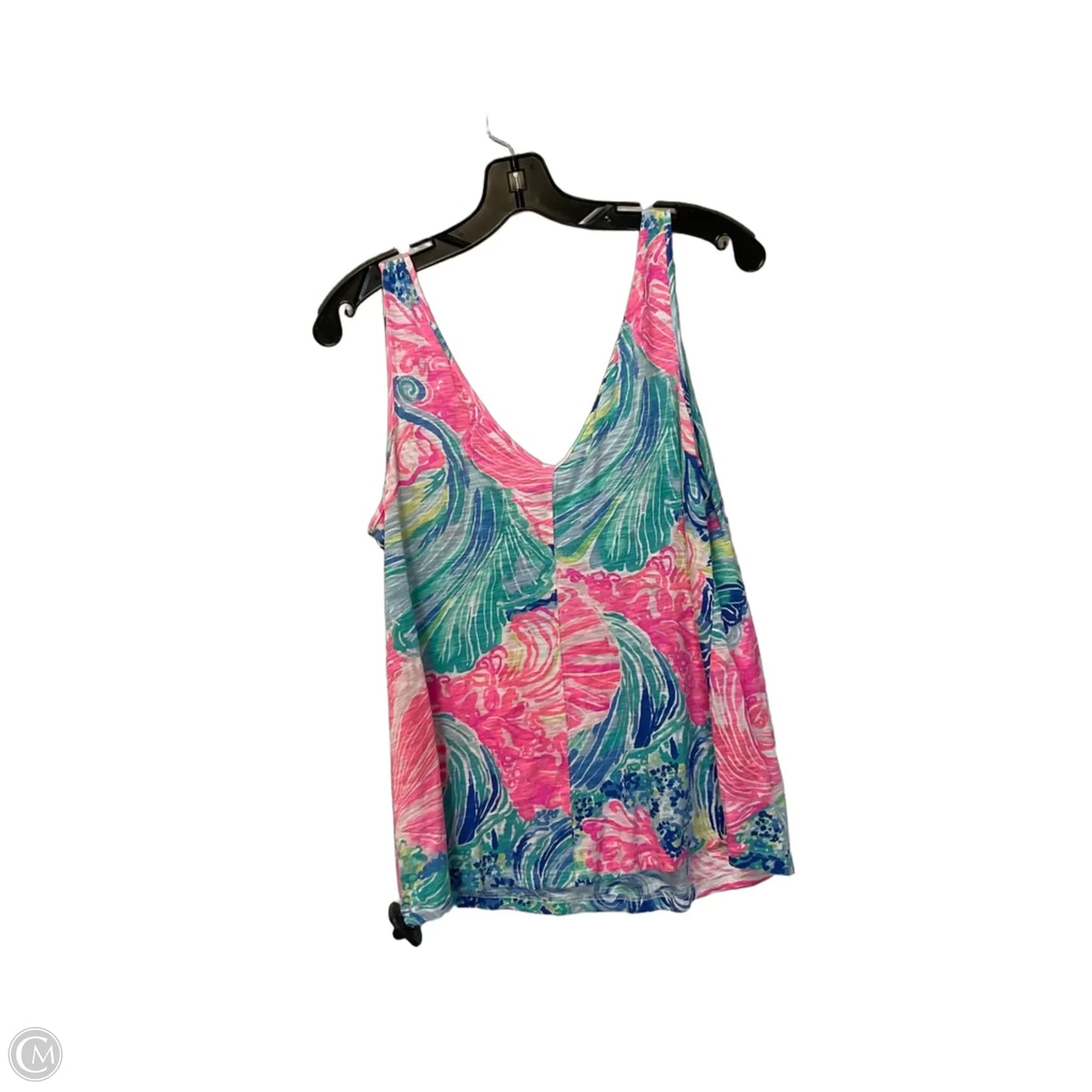 Top Sleeveless Designer By Lilly Pulitzer In Blue & Pink, Size: M