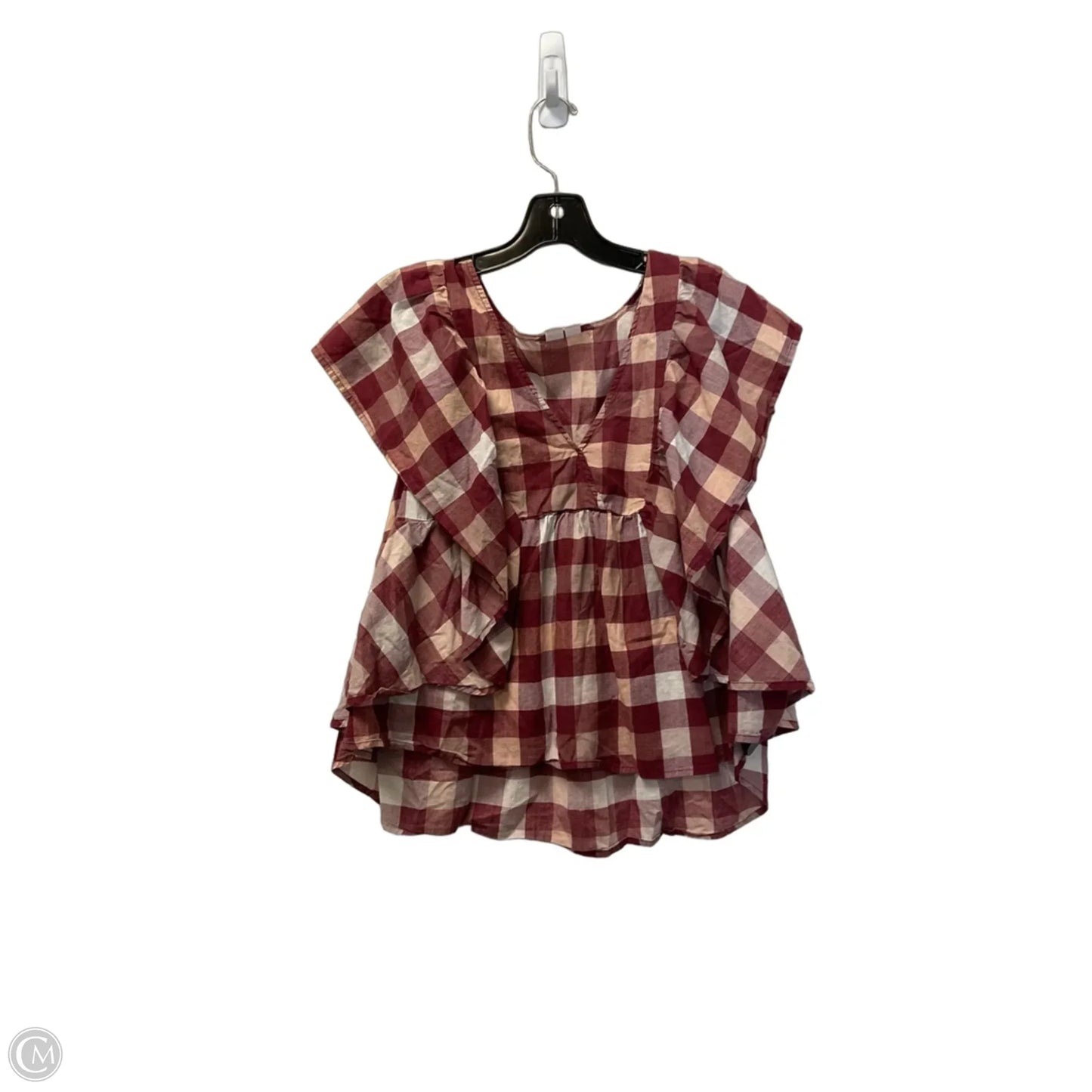 Top Short Sleeve By Melrose And Market In Red, Size: M