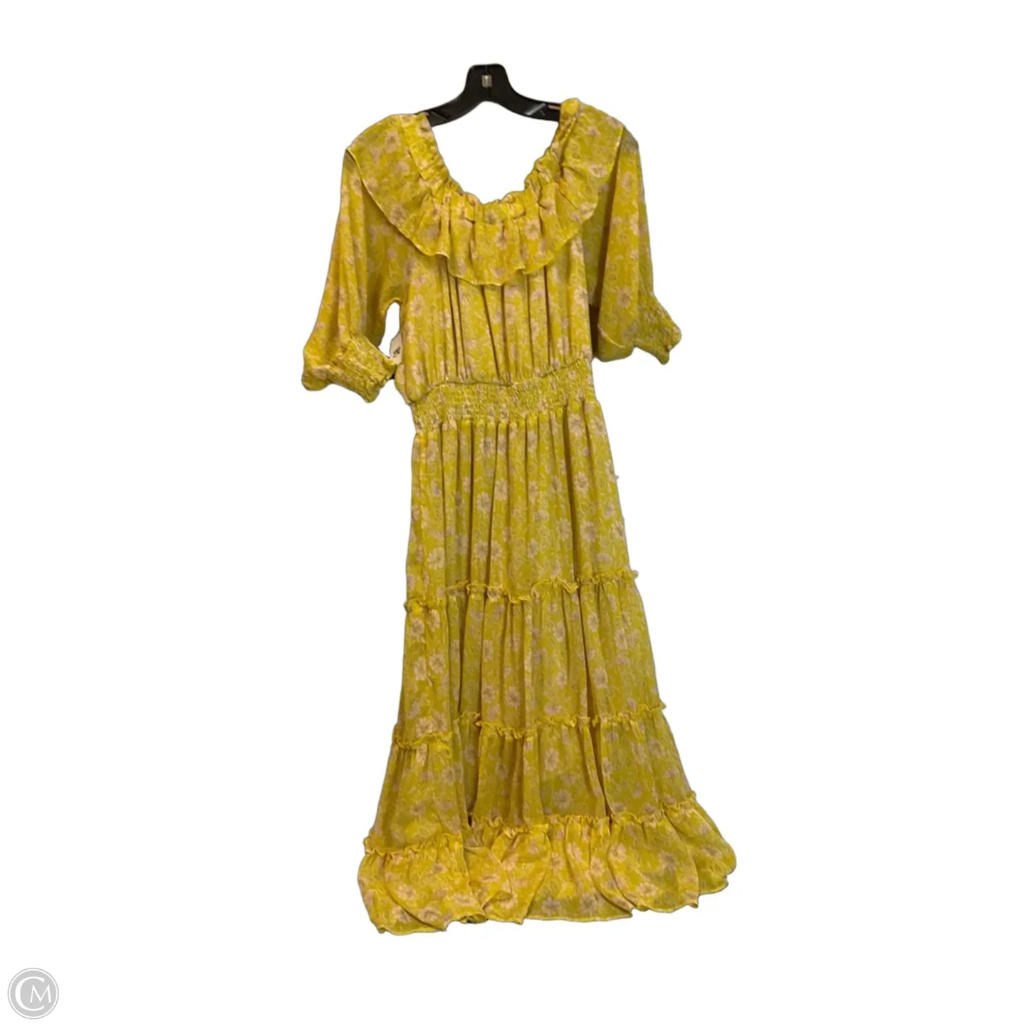 Dress Casual Midi By Fate In Yellow, Size: L