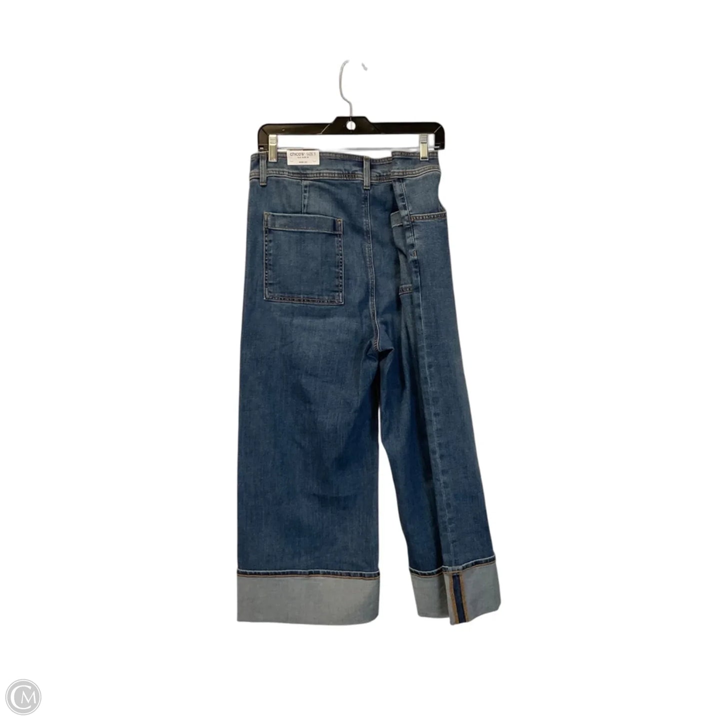 Jeans Wide Leg By Chicos In Blue Denim, Size: L