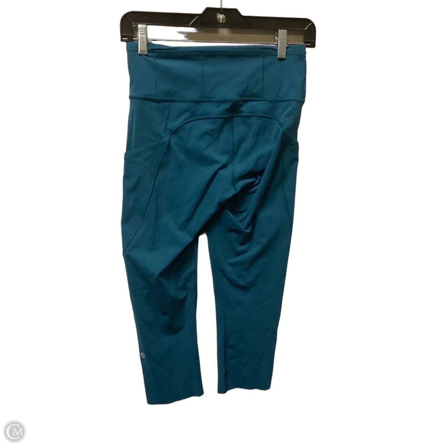Athletic Leggings Capris By Lululemon In Teal, Size: M