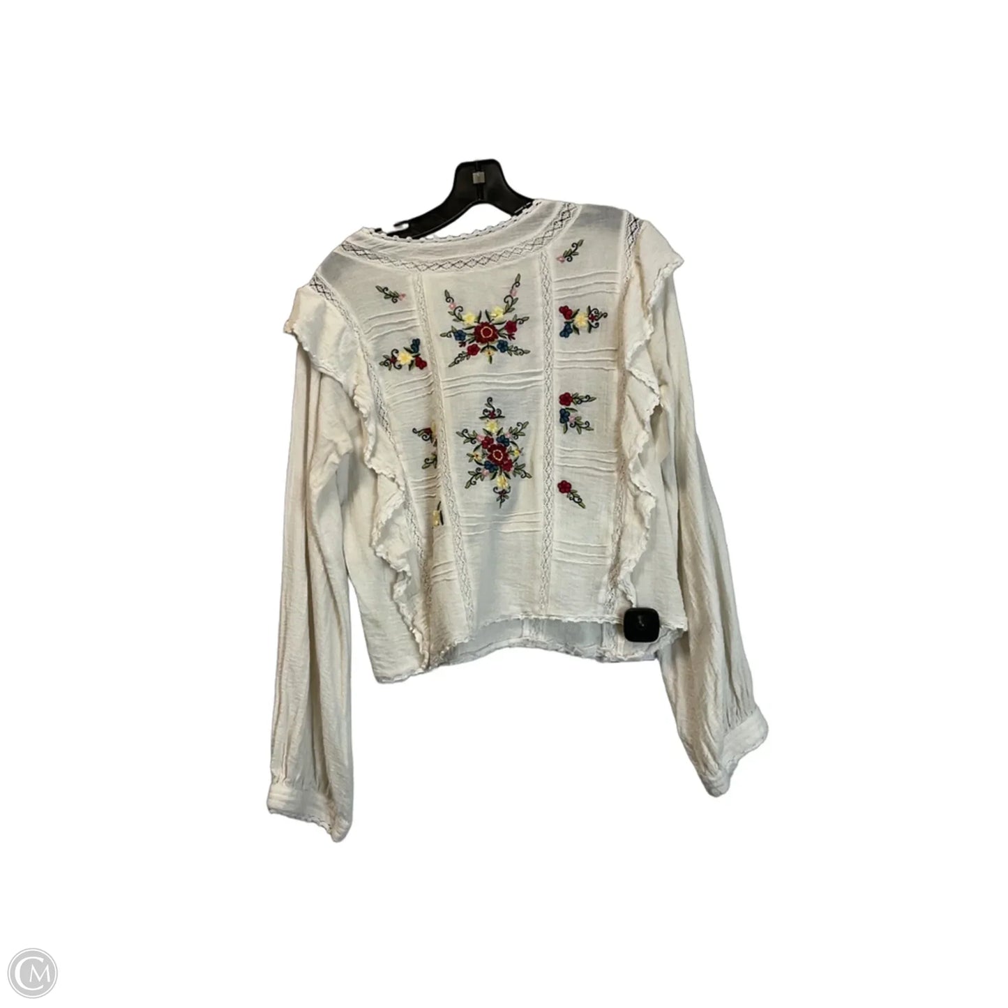 Top Long Sleeve By Free People In Cream, Size: L