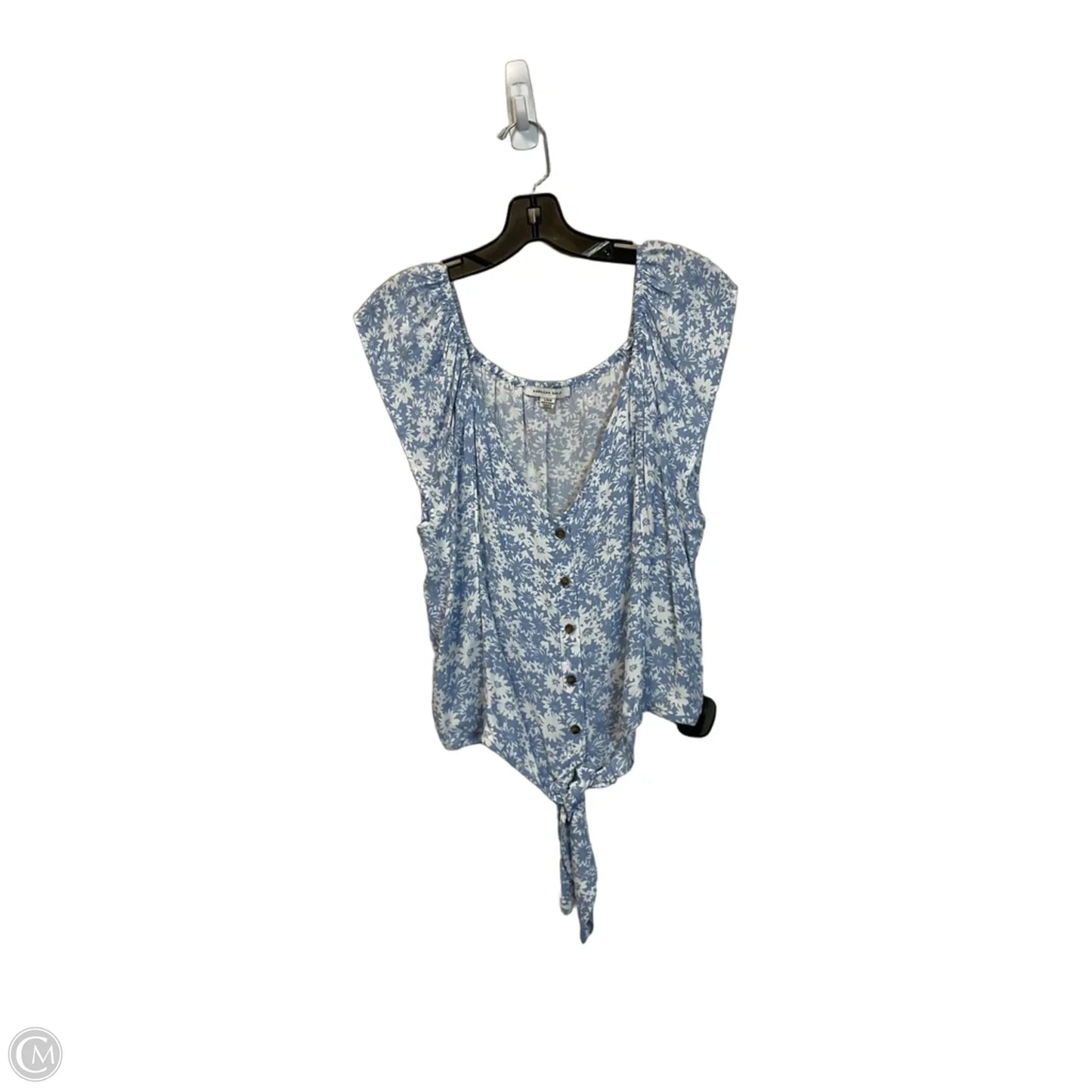 Top Sleeveless By American Eagle In Blue, Size: L